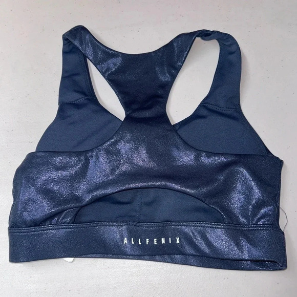 Anthropologie All Fenix Sports Bra Liquid Navy NWT XS - Picture 4 of 4